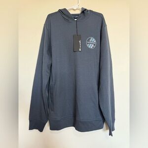 NWT Travis Mathew Boy’s Navy Blue Logo Sweater Hoodie Medium